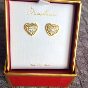 Mua Sarine Silver Heart Earrings